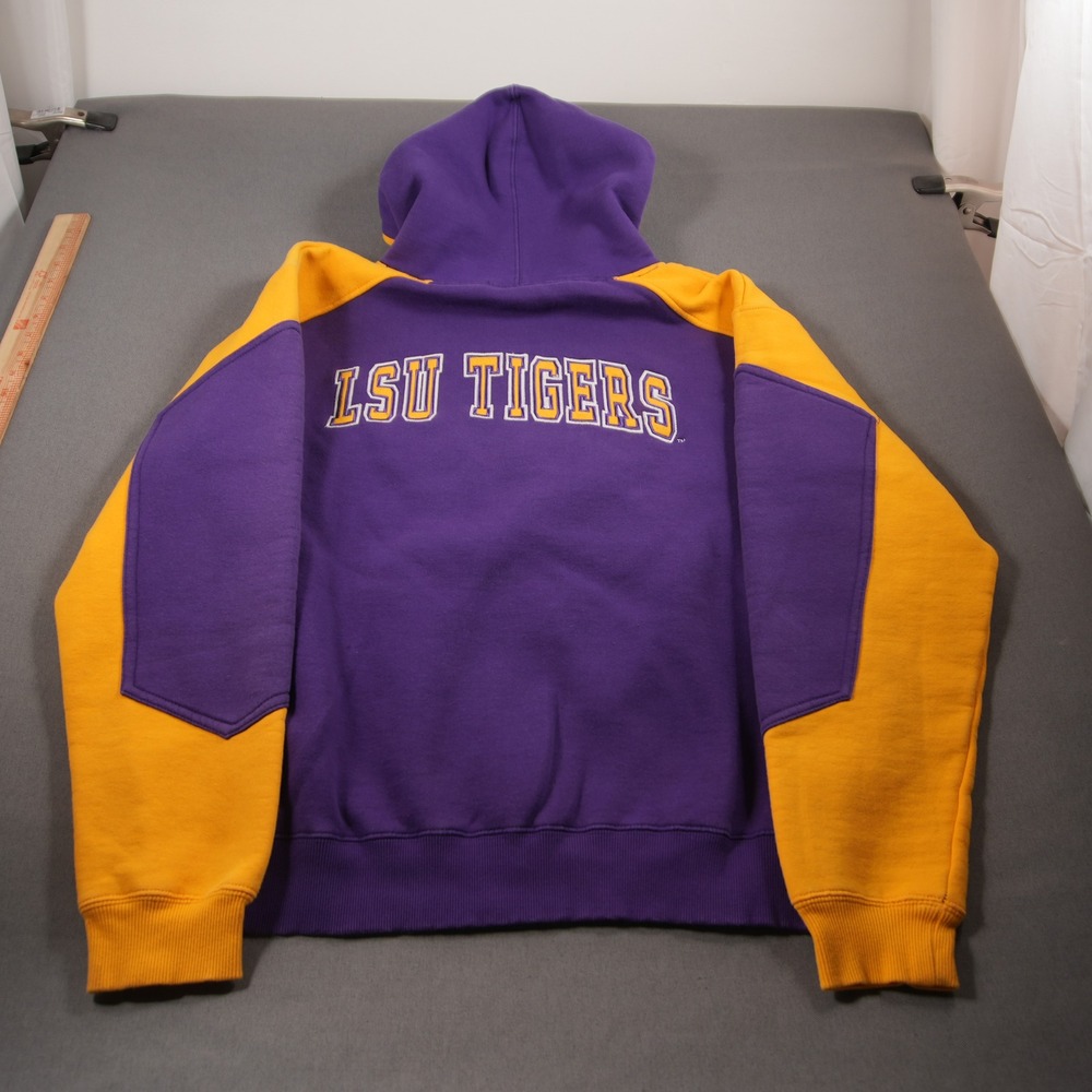 LSU Tigers Embroidered Raglan Colosseum Men Hoodie XL Retro Football Sport - Picture 3 of 16